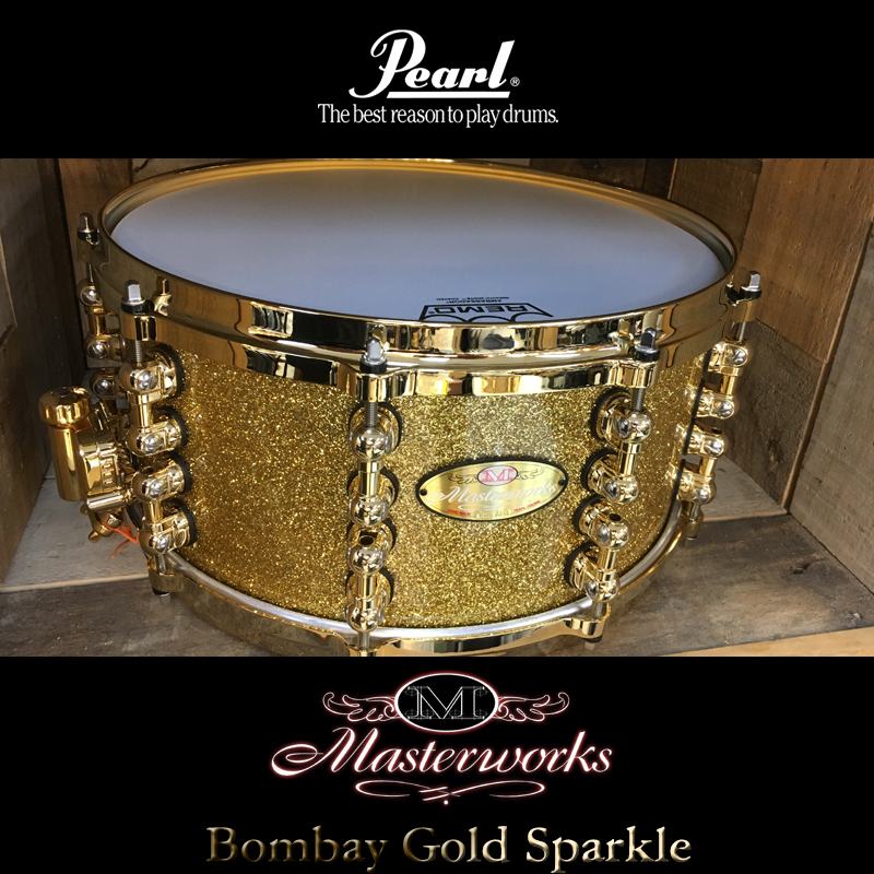 [★드럼채널★] Pearl MasterWorks Snare 'Bombay Gold Sparkle' 14x6.5" /스네어/ 마스터웍스 /MW1465S-347